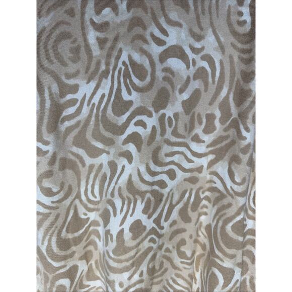 J. Mclaughlin Sweater Womens M Ivory Tan Animal Print Cotton Modal Pullover - Picture 2 of 8